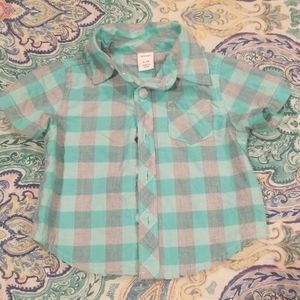 Plaid short sleeve shirt